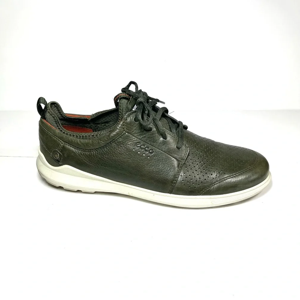 Ecco Transit Mens‎ Sneakers Size 46 US 12-12.5 Green Leather Casual Shoes
